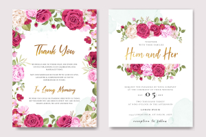 وکتور کادر و حاشیه سفید با گل های صورتی در اطراف